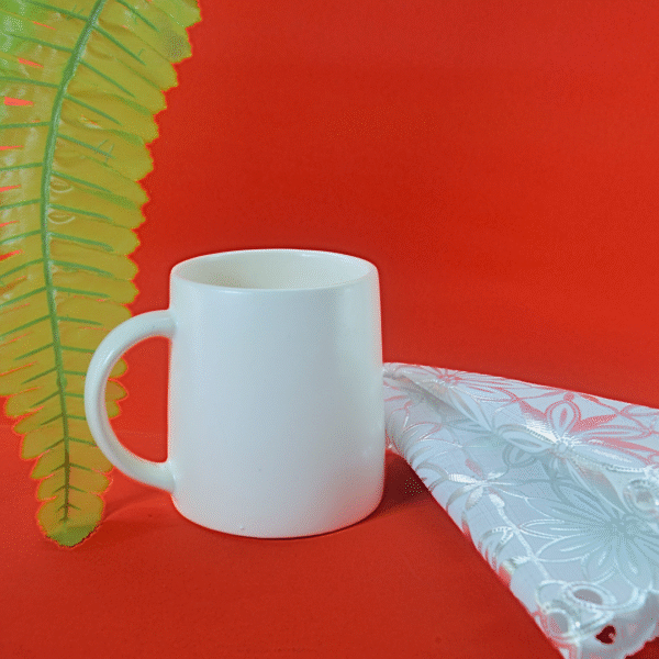 Classic White Ceramic Coffee Mug, Microwave and Dishwasher Safe, Design