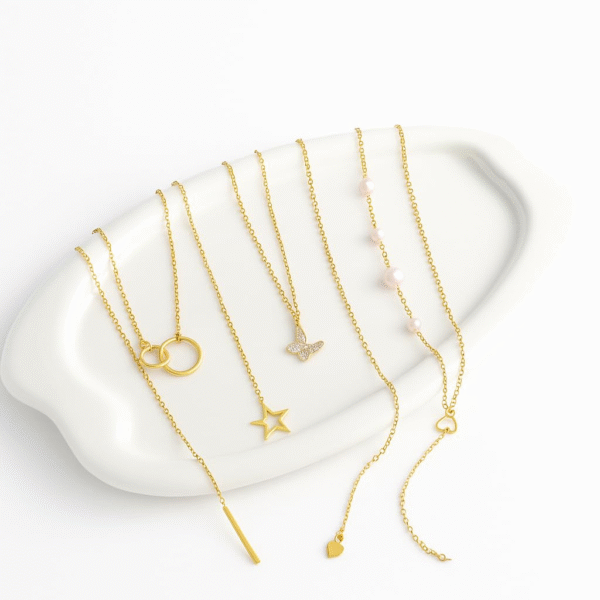 Modern Ceramic Jewellery Display Tray, White, Wave Design, Decorative Organiser