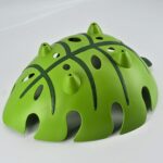 Leaf Fruit Bowl, Green, Tropical Split-Leaf Design - Image 6