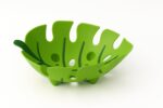 Leaf Fruit Bowl, Green, Tropical Split-Leaf Design