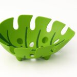 Leaf Fruit Bowl, Green, Tropical Split-Leaf Design