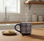 Blue and White Ceramic Coffee Mugs (Set of 2) - Image 7