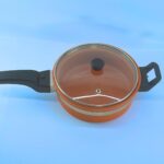 Terracotta Clay Frying Pan with Glass