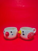 Cute Bird Shaped Ceramic Coffee Mugs (Set of 2)