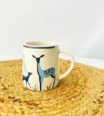 Classic Deer Motif Ceramic Coffee Mugs (Set of 2) - Image 3