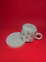 Cute Cherry Print Ceramic Cup and Saucer Set - Image 4