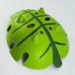 Leaf Fruit Bowl, Green, Tropical Split-Leaf Design - Image 5