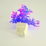 Decorative Colorful Faux Plant in Small White Plastic Pot - Image 2