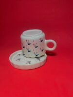 Cute Cherry Print Ceramic Cup and Saucer Set - Image 6