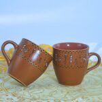 Traditional Handpainted Ceramic Tea Cups - Image 3