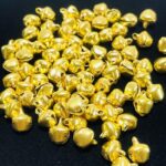 Mini Metallic Gold Jingle Bells with Loops