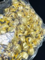 Mini Metallic Gold Jingle Bells with Loops - Image 7