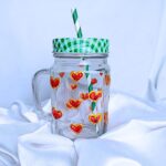 Golden Hearts Hand-Painted Jar Mug
