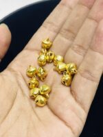 Mini Metallic Gold Jingle Bells with Loops - Image 6