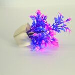 Decorative Colorful Faux Plant in Small White Plastic Pot - Image 4
