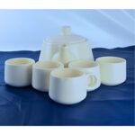 Ceramic Tea Set with Teapot and 5 Matching Cups