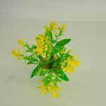 Decorative Colorful Faux Plant in Small White Plastic Pot - Image 3
