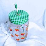 Golden Hearts Hand-Painted Jar Mug - Image 2