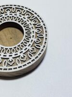 Handcrafted Wooden Mandala Tealight Candle Holders (Set of 2) - Image 4
