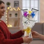Handmade Decorative Plumeria Bouquet with Golden Ribbon - Image 8