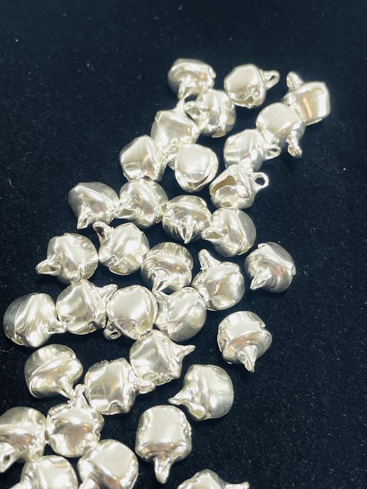 61XUyRuuwxL Small Silver Ghungroo Bells for Crafts and Jewelry - Image 1