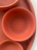 Terracotta Clay Dinner Thali Set (6-Piece Set) - Image 4