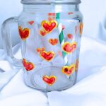 Golden Hearts Hand-Painted Jar Mug - Image 4