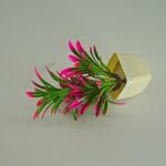 Decorative Small Faux Plant in Square White Plastic Pot - Image 6