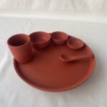 Terracotta Clay Dinner Thali Set (6-Piece Set)
