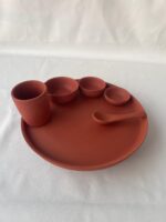 Terracotta Clay Dinner Thali Set (6-Piece Set)