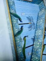 Premium Wooden Serving Trays Set with Royal Peacock Print (Set of 3) - Image 6