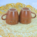 Traditional Handpainted Ceramic Tea Cups - Image 2