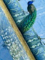 Premium Wooden Serving Trays Set with Royal Peacock Print (Set of 3) - Image 3