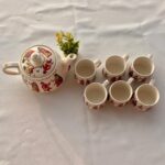 Ceramic Tea Set with 6 Cups and Teapot - Image 4