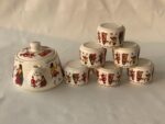 Ceramic Tea Set with 6 Cups and Teapot