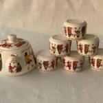 Ceramic Tea Set with 6 Cups and Teapot