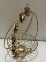 Fruit Basket with Sculpted Rose Arch Handle - Image 6