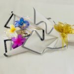 Handmade Decorative Plumeria Bouquet with Golden Ribbon - Image 6