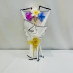 Handmade Decorative Plumeria Bouquet with Golden Ribbon - Image 7
