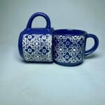 Blue and White Ceramic Coffee Mugs (Set of 2) - Image 4