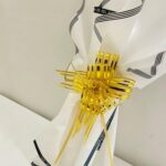 Handmade Decorative Plumeria Bouquet with Golden Ribbon - Image 4