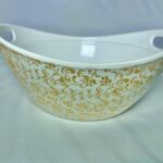 White and Gold Serving Bowl - Image 3