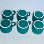 Matte Green Ceramic Tea Cups (Set of 6) - Image 6