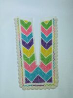 Multi-Color Glass Bead V-Neck Embroidered Applique - Image 5