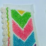 Multi-Color Glass Bead V-Neck Embroidered Applique - Image 2
