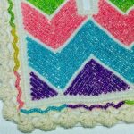 Multi-Color Glass Bead V-Neck Embroidered Applique - Image 4