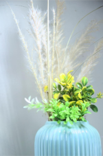 Modern Ribbed Ceramic Flower Vase for Home Decor - Image 4
