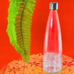 Premium Clear Glass Water Bottle with Stainless Steel Cap