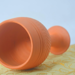 Handcrafted Terracotta Wine Goblet / Glass - Image 3