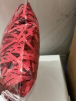 Red Shredded Paper Filler for Gift Boxes - Image 2